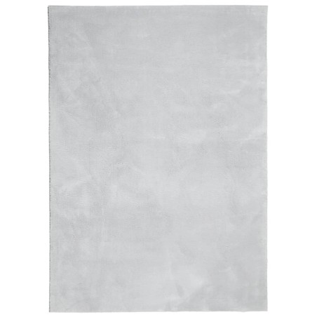 vidaXL Alfombra de pelo corto suave lavable HUARTE gris 240x340 cm