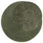 vidaXL Alfombra pelo corto suave lavable HUARTE verde bosque Ø 160 cm