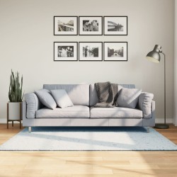 vidaXL Alfombra de pelo corto suave lavable HUARTE azul 120x170 cm