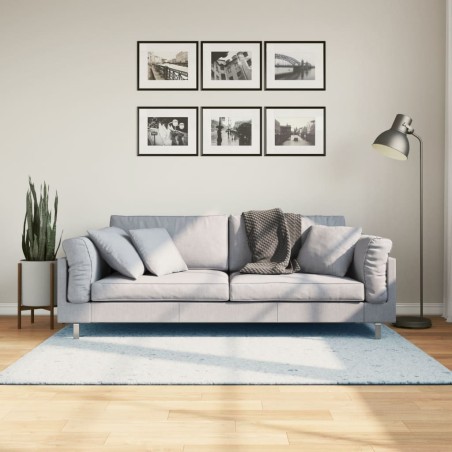 vidaXL Alfombra de pelo corto suave lavable HUARTE azul 120x170 cm