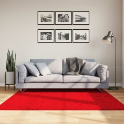 vidaXL Alfombra de pelo corto suave lavable HUARTE rojo 160x160 cm