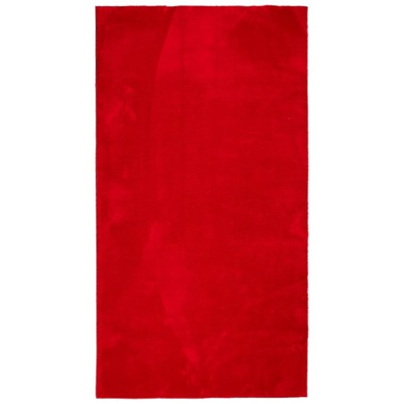 vidaXL Alfombra de pelo corto suave lavable HUARTE rojo 60x110 cm