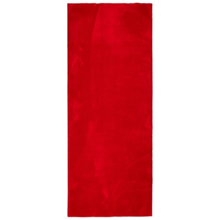 vidaXL Alfombra de pelo corto suave lavable HUARTE rojo 80x200 cm