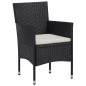 vidaXL Juego de comedor de jardín 3 piezas negro vidaXL Juego de comedor de jardín 3 piezas negro
