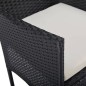 vidaXL Juego de comedor de jardín 3 piezas negro vidaXL Juego de comedor de jardín 3 piezas negro