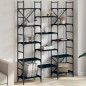 vidaXL Estantería madera de ingeniería negra 127,5x28,5x172,5 cm vidaXL Estantería madera de ingeniería negra 127,5x28,5x172,5 cm