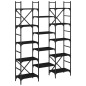 vidaXL Estantería madera de ingeniería negra 127,5x28,5x172,5 cm vidaXL Estantería madera de ingeniería negra 127,5x28,5x172,5 cm