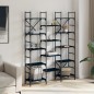 vidaXL Estantería madera de ingeniería negra 127,5x28,5x172,5 cm vidaXL Estantería madera de ingeniería negra 127,5x28,5x172,5 cm