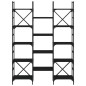 vidaXL Estantería madera de ingeniería negra 127,5x28,5x172,5 cm vidaXL Estantería madera de ingeniería negra 127,5x28,5x172,5 cm