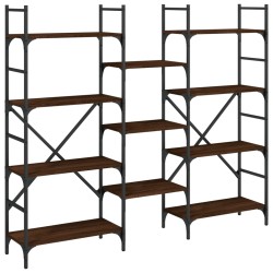 vidaXL Estantería madera de ingeniería roble marrón 160x28,5x136,5 cm