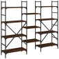 vidaXL Estantería madera de ingeniería roble marrón 160x28,5x136,5 cm vidaXL Estantería madera de ingeniería roble marrón 160x28,5x136,5 cm