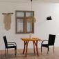 vidaXL Juego de comedor para jardín 3 piezas negro vidaXL Juego de comedor para jardín 3 piezas negro