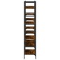 vidaXL Estantería madera de ingeniería roble ahumado 160x28,5x136,5 cm