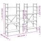 vidaXL Estantería madera de ingeniería roble ahumado 160x28,5x136,5 cm
