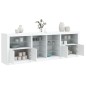 vidaXL Aparador con luces LED blanco 202x37x67 cm vidaXL Aparador con luces LED blanco 202x37x67 cm