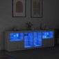 vidaXL Aparador con luces LED blanco 202x37x67 cm vidaXL Aparador con luces LED blanco 202x37x67 cm