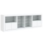 vidaXL Aparador con luces LED blanco 202x37x67 cm vidaXL Aparador con luces LED blanco 202x37x67 cm