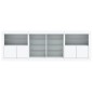 vidaXL Aparador con luces LED blanco 202x37x67 cm vidaXL Aparador con luces LED blanco 202x37x67 cm