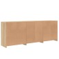 vidaXL Aparador con luces LED roble Sonoma 181,5x37x67 cm vidaXL Aparador con luces LED roble Sonoma 181,5x37x67 cm