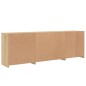 vidaXL Aparador con luces LED roble Sonoma 202x37x67 cm
