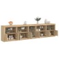 vidaXL Aparador con luces LED roble Sonoma 283x37x67 cm vidaXL Aparador con luces LED roble Sonoma 283x37x67 cm