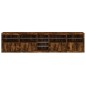 vidaXL Aparador con luces LED roble ahumado 283x37x67 cm vidaXL Aparador con luces LED roble ahumado 283x37x67 cm