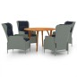 vidaXL Juego de comedor para jardín de 5 piezas gris claro vidaXL Juego de comedor para jardín de 5 piezas gris claro