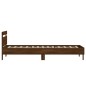 vidaXL Cama con cabecero madera de ingeniería marrón roble 90x200 cm vidaXL Cama con cabecero madera de ingeniería marrón roble 90x200 cm