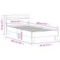 vidaXL Cama con cabecero madera de ingeniería marrón roble 90x200 cm vidaXL Cama con cabecero madera de ingeniería marrón roble 90x200 cm