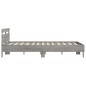 vidaXL Estructura de cama cabecero y luces LED gris Sonoma 150x200 cm vidaXL Estructura de cama cabecero y luces LED gris Sonoma 150x200 cm