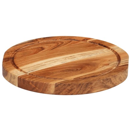 vidaXL Tabla de cortar madera maciza de acacia Ø25x2,5 cm