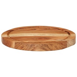 vidaXL Tabla de cortar madera maciza de acacia Ø25x2,5 cm