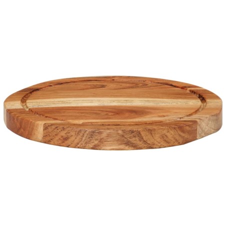 vidaXL Tabla de cortar madera maciza de acacia Ø25x2,5 cm