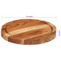 vidaXL Tabla de cortar madera maciza de acacia Ø25x2,5 cm vidaXL Tabla de cortar madera maciza de acacia Ø25x2,5 cm