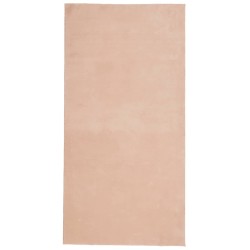 vidaXL Alfombra de pelo corto suave lavable HUARTE rosado 100x200 cm
