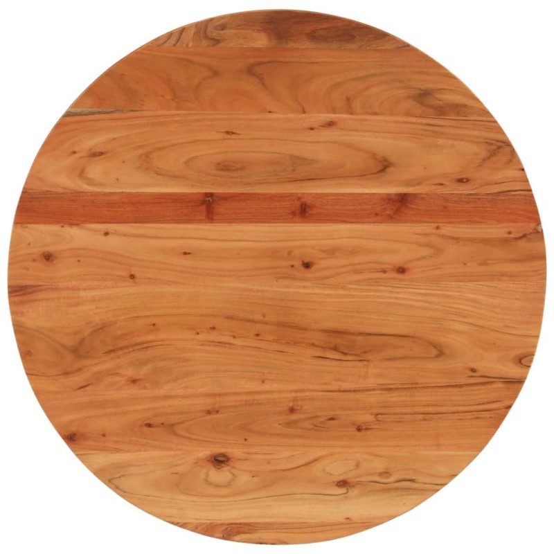 vidaXL Tablero de mesa redondo madera maciza de acacia Ø80x2,5 cm