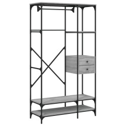 vidaXL Armario con cajones madera ingeniería gris Sonoma 100x40x180 cm
