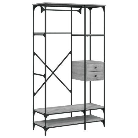 vidaXL Armario con cajones madera ingeniería gris Sonoma 100x40x180 cm