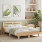 vidaXL Cama con cabecero madera de ingeniería roble Sonoma 120x200 cm