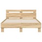 vidaXL Cama con cabecero madera de ingeniería roble Sonoma 135x190 cm vidaXL Cama con cabecero madera de ingeniería roble Sonoma 135x190 cm