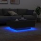 vidaXL Mesa de centro con luces LED negro 80x80x31 cm vidaXL Mesa de centro con luces LED negro 80x80x31 cm