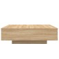 vidaXL Mesa de centro con luces LED roble Sonoma 100x100x31 cm