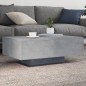 vidaXL Mesa de centro con luces LED gris hormigón 85x55x31 cm