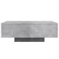 vidaXL Mesa de centro con luces LED gris hormigón 85x55x31 cm