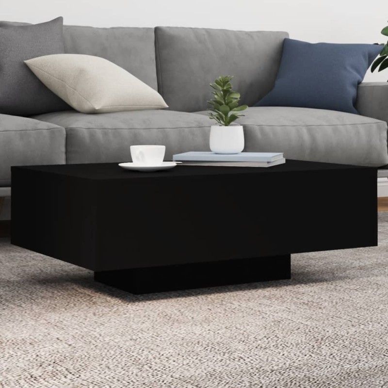 vidaXL Mesa de centro con luces LED negro 85x55x31 cm vidaXL Mesa de centro con luces LED negro 85x55x31 cm