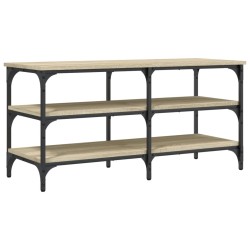 vidaXL Banco zapatero madera de ingeniería roble Sonoma 100x38,5x49 cm