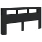vidaXL Cabecero con LED madera de ingeniería negro 200x18,5x103,5 cm vidaXL Cabecero con LED madera de ingeniería negro 200x18,5x103,5 cm