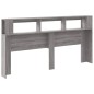 vidaXL Cabecero LED madera ingeniería gris Sonoma 200x18,5x103,5 cm vidaXL Cabecero LED madera ingeniería gris Sonoma 200x18,5x103,5 cm