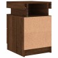 vidaXL Mesitas de noche con luces LED 2 uds roble marrón 35x39x55 cm vidaXL Mesitas de noche con luces LED 2 uds roble marrón 35x39x55 cm