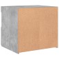 vidaXL Mesita de noche con luces LED gris hormigón 50x40x45 cm